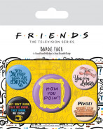 Friends Pin-Back Buttons 5-Pack Quotes